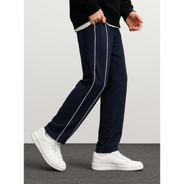 Emerce - Stripe Line Loose Bottom Trouser - Navy